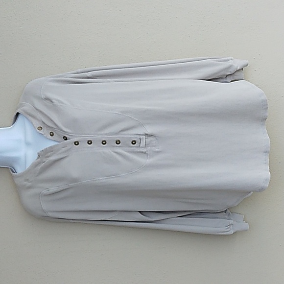 Free People Tops - Free People Ribbed Henley Top Long Sleeve  Oversized Layer Medium